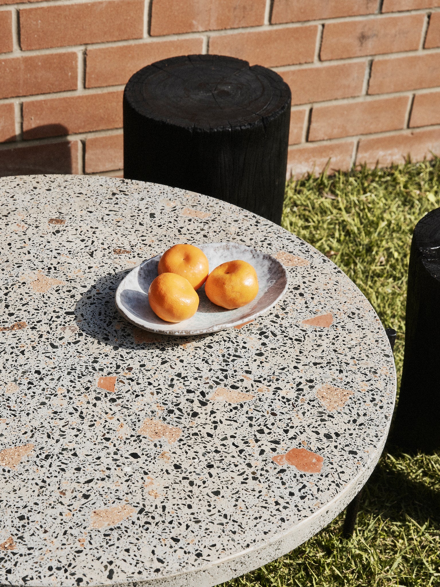 Waste Terrazzo Table, Brick
