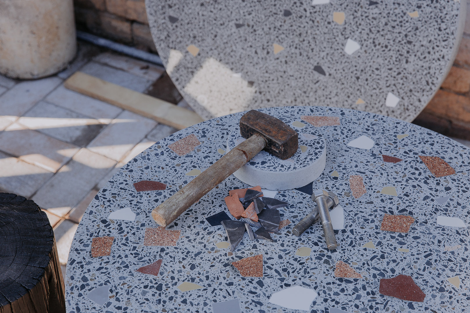 Waste Terrazzo Table,  Stone